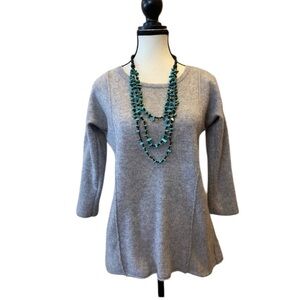 Cynthia Rowley 100% 2-ply cashmere sweater Size M EUC fitted minimalist